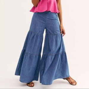 Free People Stargazing Tiered Jeans